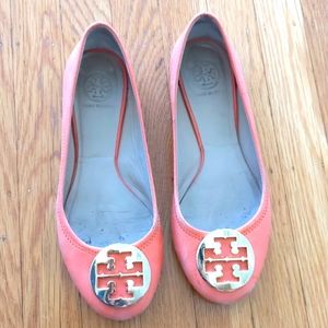 Tory Burch Reva Flats in Coral